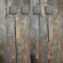 Load image into Gallery viewer, Set of 4 Rome Square Pie Irons on wood background