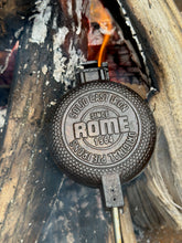 Load image into Gallery viewer, Round Pie Iron in campfire