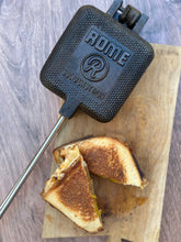Load image into Gallery viewer, Square Pie Iron with cooked sandwich view 2