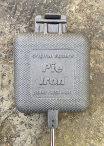 Square Cast Iron Pie Iron - Original By Rome closeup view