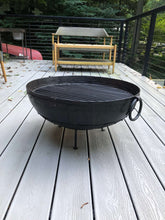 Load image into Gallery viewer, 23.5&quot; Dia. Hand Riveted Steel Fire Pit With Grill Grate and Stand Nomadic Grill + Home view 5