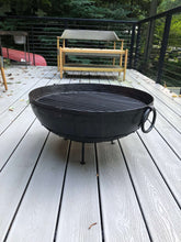 Load image into Gallery viewer, 23.5" Dia. Hand Riveted Steel Fire Pit With Grill Grate and Stand Nomadic Grill + Home view 5