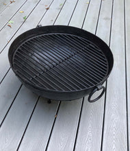 Load image into Gallery viewer, 23.5" Dia. Hand Riveted Steel Fire Pit With Grill Grate and Stand Nomadic Grill + Home view 4