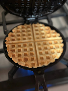 Old Fashioned Cast Iron Waffle Iron - Original By Rome