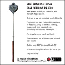 Load image into Gallery viewer, Rome #1540 Love Pie Iron product information sheet