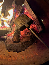Load image into Gallery viewer, Rome Extra Large Square Pie Iron in use over fire pit