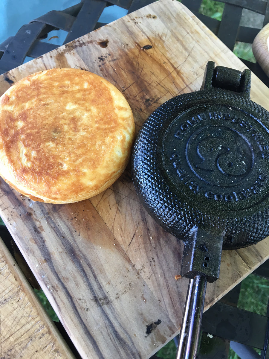 Campfire pie irons hit different. : r/castiron