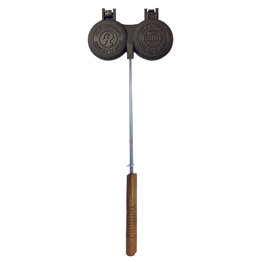 Rome double round pie iron on white background