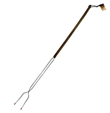 Load image into Gallery viewer, Set of 4 Big Stick Hot Dog &amp; Marshmallow Forks With Gingham Carry Bag