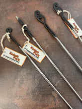 Load image into Gallery viewer, Stainless Steel Kebab Skewers With Forged Handles, Set of 4, By Rome #2028 CLEAERANCE CLOSEOUT