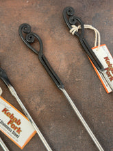 Load image into Gallery viewer, Stainless Steel Kebab Skewers With Forged Handles, Set of 4, By Rome #2028 CLEAERANCE CLOSEOUT