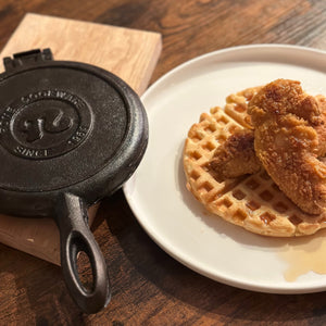 Old Fashioned Cast Iron Waffle Iron - Original By Rome