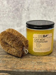 Cast Iron Conditioner Oil (21 oz) and Tawashi Cast Iron Scrubbing Brush Combo Rome 1