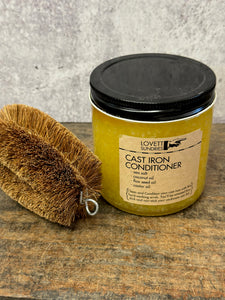 Cast Iron Conditioner Oil (21 oz) and Tawashi Cast Iron Scrubbing Brush Combo Rome 2