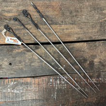 Load image into Gallery viewer, Stainless Steel Kebab Skewers With Forged Handles, Set of 4, By Rome #2028 CLEAERANCE CLOSEOUT