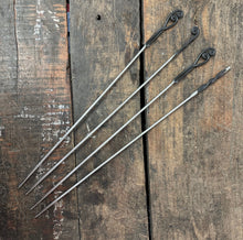 Load image into Gallery viewer, Stainless Steel Kebab Skewers With Forged Handles, Set of 4, By Rome #2028 CLEAERANCE CLOSEOUT