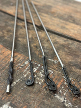 Load image into Gallery viewer, Stainless Steel Kebab Skewers With Forged Handles, Set of 4, By Rome #2028 CLEAERANCE CLOSEOUT