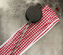Load image into Gallery viewer, Pie Iron and Fork Bag - Gingham Print Cotton