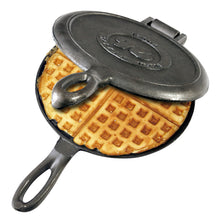 Load image into Gallery viewer, Old Fashioned Cast Iron Waffle Iron - Original By Rome open view with waffle