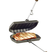 Load image into Gallery viewer, Panini Press Cast Iron - Original By Rome Item Open With Sandwich