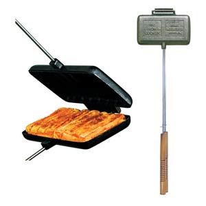 HAWOK Cast Iron Pie Iron-Campfire Pie Iron Sandwich Maker with