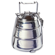 Load image into Gallery viewer, Stainless Steel Tiffin Food Carrier 3 Tier Belly Design, By Rome CLOSEOUT Rome Industries, Inc.