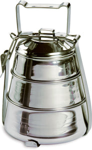 Stainless Steel Tiffin Food Carrier 3 Tier Belly Design, By Rome CLOSEOUT