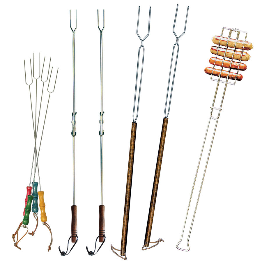 Firepit Tool Gift Set of 9 Hot Dog and Marshmallow Roasters