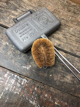 Load image into Gallery viewer, Pie Iron and Cast Iron Tawashi Natural Scrubbing Brush From Japan Kamenoko