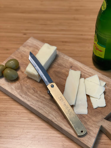 Higonokami Knife on cheese plate