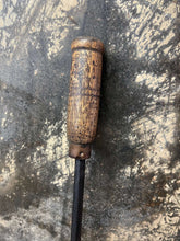 Load image into Gallery viewer, Campfire Poker Wrought Iron With Vintage Wood Handle