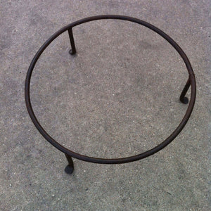 23.5" Dia. Hand Riveted Steel Fire Pit With Grill Grate and Stand Nomadic Grill + Home fire pit legs