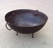 Load image into Gallery viewer, 23.5&quot; Dia. Hand Riveted Steel Fire Pit view of firebowl without grate